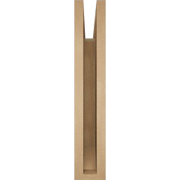 Ekena Millwork - BKTUR035X20X20BOA06RCPR - Timberthane Faux Wood Balboa Style Bracket, Slat Ends, 3 1/2"W x 20"D x 20"H, Primed Tan