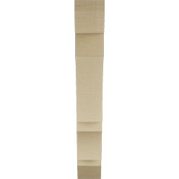 Ekena Millwork - BKTUR035X20X24BOA06RCPR - Timberthane Faux Wood Balboa Style Bracket, Slat Ends, 3 1/2"W x 20"D x 24"H, Primed Tan