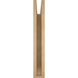 Ekena Millwork - BKTUR035X20X24BOA06RCPR - Timberthane Faux Wood Balboa Style Bracket, Slat Ends, 3 1/2"W x 20"D x 24"H, Primed Tan