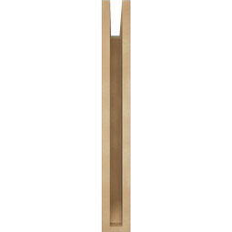 Ekena Millwork - BKTUR035X20X28BOA06RCPR - Timberthane Faux Wood Balboa Style Bracket, Slat Ends, 3 1/2"W x 20"D x 28"H, Primed Tan
