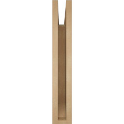 Ekena Millwork - BKTUR035X22X22BOA06RCPR - Timberthane Faux Wood Balboa Style Bracket, Slat Ends, 3 1/2"W x 22"D x 22"H, Primed Tan
