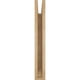 Ekena Millwork - BKTUR035X22X26BOA06RCPR - Timberthane Faux Wood Balboa Style Bracket, Slat Ends, 3 1/2"W x 22"D x 26"H, Primed Tan
