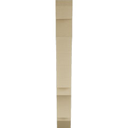 Ekena Millwork - BKTUR035X22X30BOA06RCPR - Timberthane Faux Wood Balboa Style Bracket, Slat Ends, 3 1/2"W x 22"D x 30"H, Primed Tan