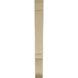 Ekena Millwork - BKTUR035X22X34BOA06RCPR - Timberthane Faux Wood Balboa Style Bracket, Slat Ends, 3 1/2"W x 22"D x 34"H, Primed Tan