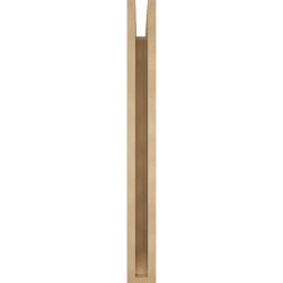 Ekena Millwork - BKTUR035X22X34BOA06RCPR - Timberthane Faux Wood Balboa Style Bracket, Slat Ends, 3 1/2"W x 22"D x 34"H, Primed Tan