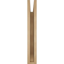 Ekena Millwork - BKTUR035X24X24BOA06RCPR - Timberthane Faux Wood Balboa Style Bracket, Slat Ends, 3 1/2"W x 24"D x 24"H, Primed Tan