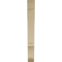 Ekena Millwork - BKTUR035X24X32BOA06RCPR - Timberthane Faux Wood Balboa Style Bracket, Slat Ends, 3 1/2"W x 24"D x 32"H, Primed Tan