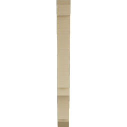 Ekena Millwork - BKTUR035X24X36BOA06RCPR - Timberthane Faux Wood Balboa Style Bracket, Slat Ends, 3 1/2"W x 24"D x 36"H, Primed Tan