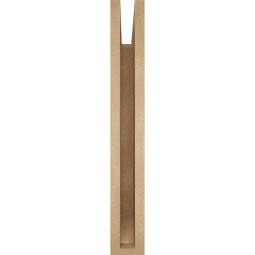 Ekena Millwork - BKTUR035X26X26BOA06RCPR - Timberthane Faux Wood Balboa Style Bracket, Slat Ends, 3 1/2"W x 26"D x 26"H, Primed Tan