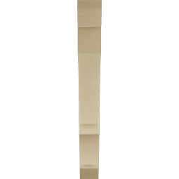 Ekena Millwork - BKTUR035X26X30BOA06RCPR - Timberthane Faux Wood Balboa Style Bracket, Slat Ends, 3 1/2"W x 26"D x 30"H, Primed Tan