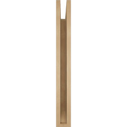 Ekena Millwork - BKTUR035X26X30BOA06RCPR - Timberthane Faux Wood Balboa Style Bracket, Slat Ends, 3 1/2"W x 26"D x 30"H, Primed Tan