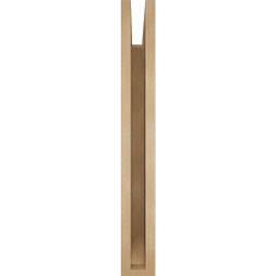 Ekena Millwork - BKTUR035X28X28BOA06RCPR - Timberthane Faux Wood Balboa Style Bracket, Slat Ends, 3 1/2"W x 28"D x 28"H, Primed Tan