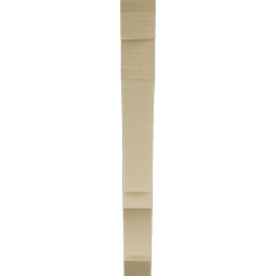 Ekena Millwork - BKTUR035X28X32BOA06RCPR - Timberthane Faux Wood Balboa Style Bracket, Slat Ends, 3 1/2"W x 28"D x 32"H, Primed Tan