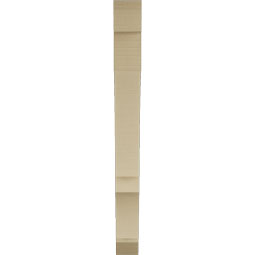 Ekena Millwork - BKTUR035X28X36BOA06RCPR - Timberthane Faux Wood Balboa Style Bracket, Slat Ends, 3 1/2"W x 28"D x 36"H, Primed Tan