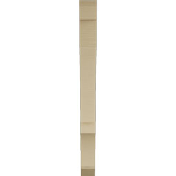 Ekena Millwork - BKTUR035X28X40BOA06RCPR - Timberthane Faux Wood Balboa Style Bracket, Slat Ends, 3 1/2"W x 28"D x 40"H, Primed Tan