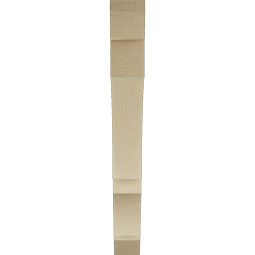 Ekena Millwork - BKTUR035X30X30BOA06RCPR - Timberthane Faux Wood Balboa Style Bracket, Slat Ends, 3 1/2"W x 30"D x 30"H, Primed Tan