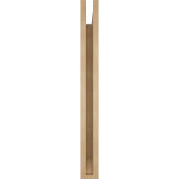 Ekena Millwork - BKTUR035X30X34BOA06RCPR - Timberthane Faux Wood Balboa Style Bracket, Slat Ends, 3 1/2"W x 30"D x 34"H, Primed Tan