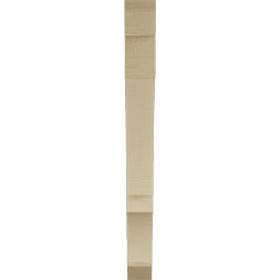Ekena Millwork - BKTUR035X30X36BOA06RCPR - Timberthane Faux Wood Balboa Style Bracket, Slat Ends, 3 1/2"W x 30"D x 36"H, Primed Tan