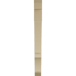 Ekena Millwork - BKTUR035X30X38BOA06RCPR - Timberthane Faux Wood Balboa Style Bracket, Slat Ends, 3 1/2"W x 30"D x 38"H, Primed Tan