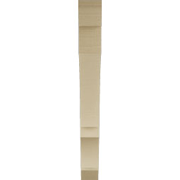Ekena Millwork - BKTUR035X32X32BOA06RCPR - Timberthane Faux Wood Balboa Style Bracket, Slat Ends, 3 1/2"W x 32"D x 32"H, Primed Tan