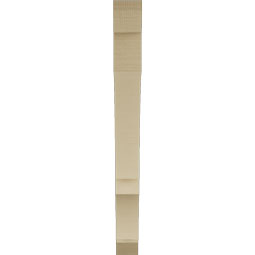 Ekena Millwork - BKTUR035X32X36BOA06RCPR - Timberthane Faux Wood Balboa Style Bracket, Slat Ends, 3 1/2"W x 32"D x 36"H, Primed Tan