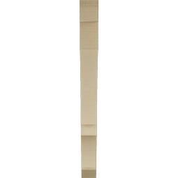 Ekena Millwork - BKTUR035X32X38BOA06RCPR - Timberthane Faux Wood Balboa Style Bracket, Slat Ends, 3 1/2"W x 32"D x 38"H, Primed Tan