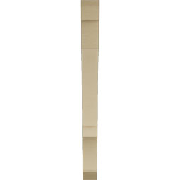 Ekena Millwork - BKTUR035X32X40BOA06RCPR - Timberthane Faux Wood Balboa Style Bracket, Slat Ends, 3 1/2"W x 32"D x 40"H, Primed Tan