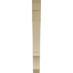 Ekena Millwork - BKTUR035X34X34BOA06RCPR - Timberthane Faux Wood Balboa Style Bracket, Slat Ends, 3 1/2"W x 34"D x 34"H, Primed Tan