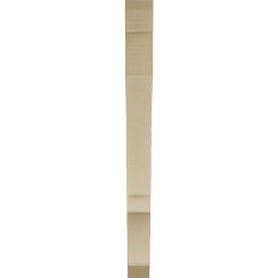 Ekena Millwork - BKTUR035X34X40BOA06RCPR - Timberthane Faux Wood Balboa Style Bracket, Slat Ends, 3 1/2"W x 34"D x 40"H, Primed Tan