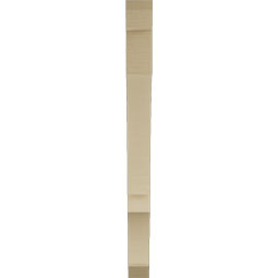 Ekena Millwork - BKTUR035X34X42BOA06RCPR - Timberthane Faux Wood Balboa Style Bracket, Slat Ends, 3 1/2"W x 34"D x 42"H, Primed Tan