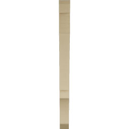Ekena Millwork - BKTUR035X34X46BOA06RCPR - Timberthane Faux Wood Balboa Style Bracket, Slat Ends, 3 1/2"W x 34"D x 46"H, Primed Tan