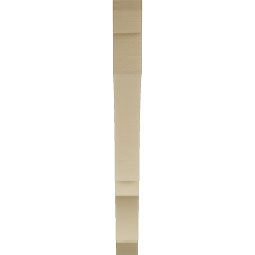 Ekena Millwork - BKTUR035X36X36BOA06RCPR - Timberthane Faux Wood Balboa Style Bracket, Slat Ends, 3 1/2"W x 36"D x 36"H, Primed Tan