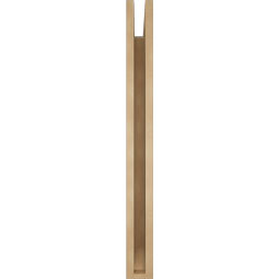 Ekena Millwork - BKTUR035X36X36BOA06RCPR - Timberthane Faux Wood Balboa Style Bracket, Slat Ends, 3 1/2"W x 36"D x 36"H, Primed Tan
