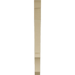 Ekena Millwork - BKTUR035X36X44BOA06RCPR - Timberthane Faux Wood Balboa Style Bracket, Slat Ends, 3 1/2"W x 36"D x 44"H, Primed Tan