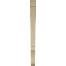 Ekena Millwork - BKTUR035X36X48BOA06RCPR - Timberthane Faux Wood Balboa Style Bracket, Slat Ends, 3 1/2"W x 36"D x 48"H, Primed Tan