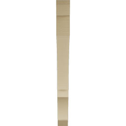 Ekena Millwork - BKTUR035X38X38BOA06RCPR - Timberthane Faux Wood Balboa Style Bracket, Slat Ends, 3 1/2"W x 38"D x 38"H, Primed Tan