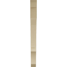 Ekena Millwork - BKTUR035X38X42BOA06RCPR - Timberthane Faux Wood Balboa Style Bracket, Slat Ends, 3 1/2"W x 38"D x 42"H, Primed Tan