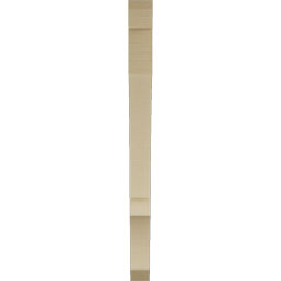 Ekena Millwork - BKTUR035X38X46BOA06RCPR - Timberthane Faux Wood Balboa Style Bracket, Slat Ends, 3 1/2"W x 38"D x 46"H, Primed Tan