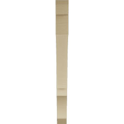 Ekena Millwork - BKTUR035X40X40BOA06RCPR - Timberthane Faux Wood Balboa Style Bracket, Slat Ends, 3 1/2"W x 40"D x 40"H, Primed Tan