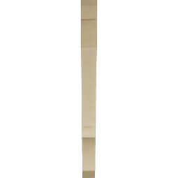 Ekena Millwork - BKTUR035X40X44BOA06RCPR - Timberthane Faux Wood Balboa Style Bracket, Slat Ends, 3 1/2"W x 40"D x 44"H, Primed Tan