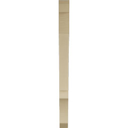 Ekena Millwork - BKTUR035X40X48BOA06RCPR - Timberthane Faux Wood Balboa Style Bracket, Slat Ends, 3 1/2"W x 40"D x 48"H, Primed Tan