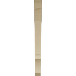 Ekena Millwork - BKTUR035X42X42BOA06RCPR - Timberthane Faux Wood Balboa Style Bracket, Slat Ends, 3 1/2"W x 42"D x 42"H, Primed Tan