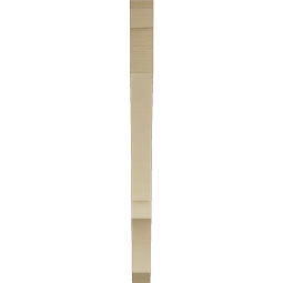 Ekena Millwork - BKTUR035X42X48BOA06RCPR - Timberthane Faux Wood Balboa Style Bracket, Slat Ends, 3 1/2"W x 42"D x 48"H, Primed Tan