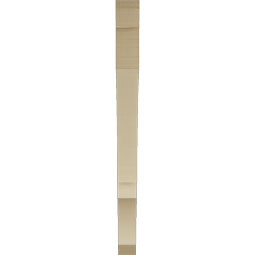 Ekena Millwork - BKTUR035X44X44BOA06RCPR - Timberthane Faux Wood Balboa Style Bracket, Slat Ends, 3 1/2"W x 44"D x 44"H, Primed Tan