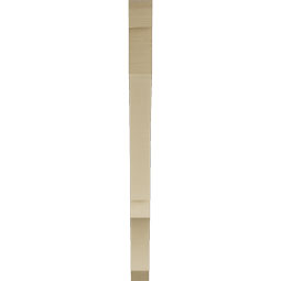 Ekena Millwork - BKTUR035X44X48BOA06RCPR - Timberthane Faux Wood Balboa Style Bracket, Slat Ends, 3 1/2"W x 44"D x 48"H, Primed Tan