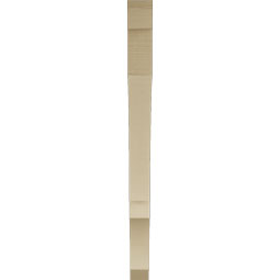 Ekena Millwork - BKTUR035X46X46BOA06RCPR - Timberthane Faux Wood Balboa Style Bracket, Slat Ends, 3 1/2"W x 46"D x 46"H, Primed Tan