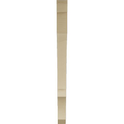 Ekena Millwork - BKTUR035X48X48BOA06RCPR - Timberthane Faux Wood Balboa Style Bracket, Slat Ends, 3 1/2"W x 48"D x 48"H, Primed Tan