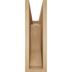 Ekena Millwork - BKTUR055X18X18BOA06RCPR - Timberthane Faux Wood Balboa Style Bracket, Slat Ends, 5 1/2"W x 18"D x 18"H, Primed Tan