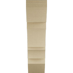 Ekena Millwork - BKTUR055X18X22BOA06RCPR - Timberthane Faux Wood Balboa Style Bracket, Slat Ends, 5 1/2"W x 18"D x 22"H, Primed Tan