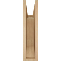 Ekena Millwork - BKTUR055X18X22BOA06RCPR - Timberthane Faux Wood Balboa Style Bracket, Slat Ends, 5 1/2"W x 18"D x 22"H, Primed Tan